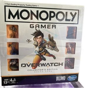 Hasbro Monopoly Gamer Overwatch Edition - Black, White, Orange